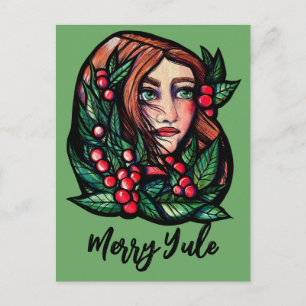 Merry Yule Pagan Holiday Blessings Postcard
