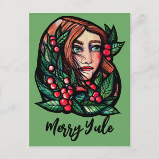 Merry Yule Pagan Holiday Blessings                 Postcard