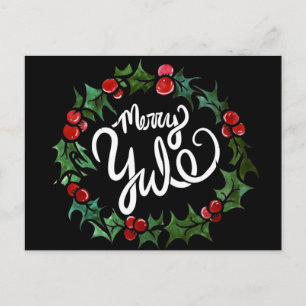 Merry Yule Pagan Holidays Wiccan Blessed Yule Postcard