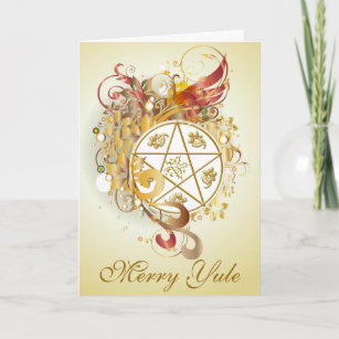 Merry Yule Pentagram Cameo Card - 4