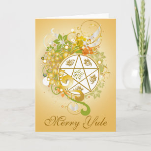 Merry Yule Pentagram Cameo Card - 5
