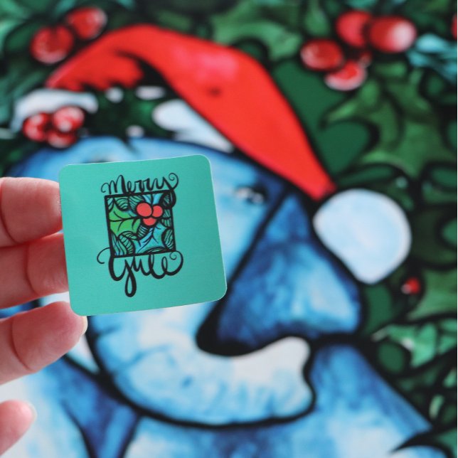Merry Yule                                         Square Sticker (Creator Uploaded)
