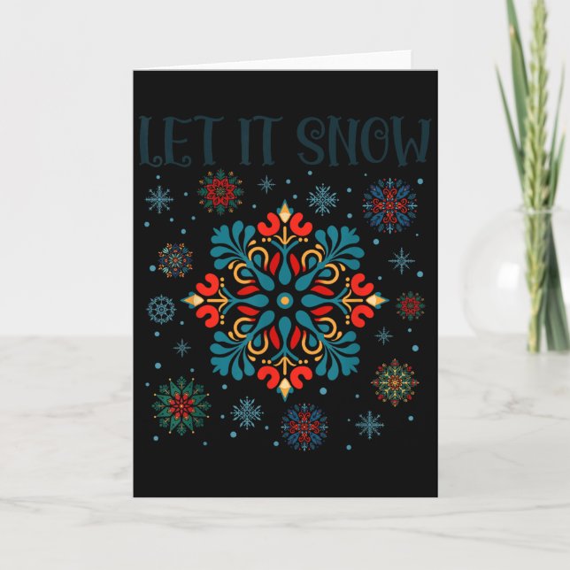 Merry Yule Winter Solstice God Jul Swedish Xmas Le Card (Front)