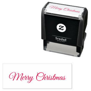 Merrychristmas script  self-inking stamp