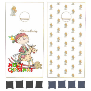 MerryChristmasCornhole Set Children are Blessings 