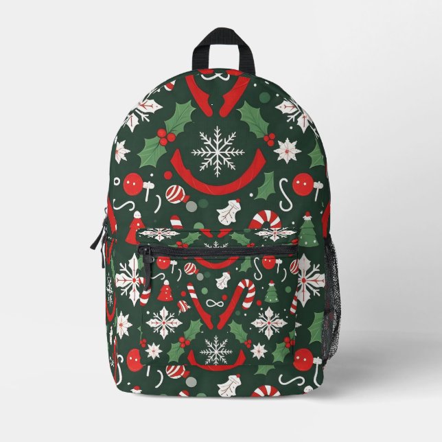 "MerryGlow Magic" Printed Backpack (Front)