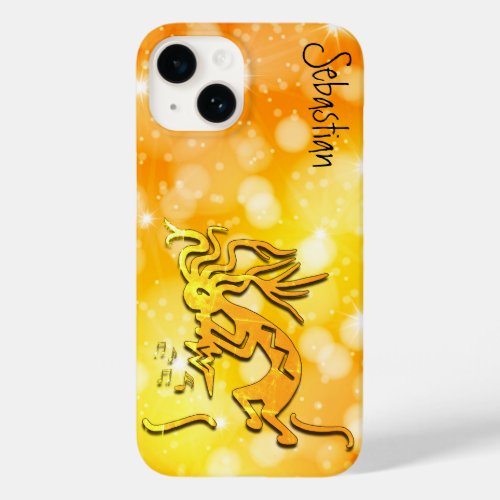 Merrymaker Kokopelli Musical Notes Custom Name Case_Mate iPhone 14 Case