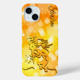Merrymaker Kokopelli Musical Notes Custom Name iPhone 15 Case