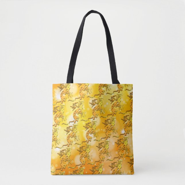 Merrymaker Kokopelli Musical Notes Tote Bag (Front)
