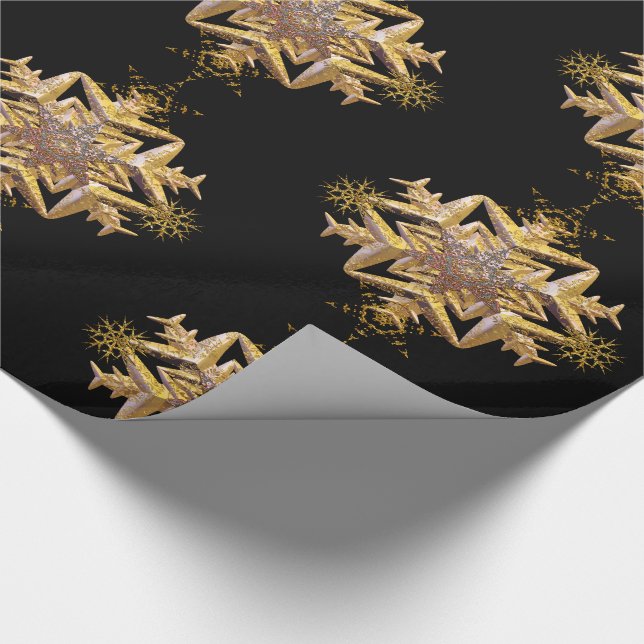 Merrymoore Magical Snowflake Unique Christmas Wrapping Paper (Corner)