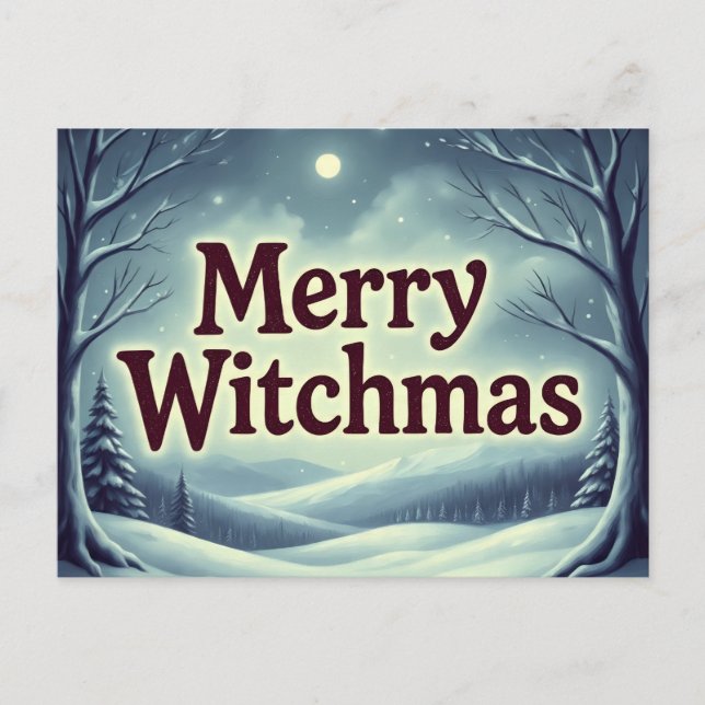 MerryWitchmas  Holiday Postcard (Front)