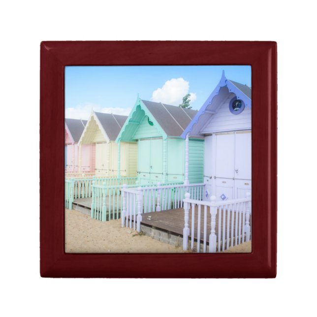 Mersea Island Beach Huts Keepsake Box (Front)