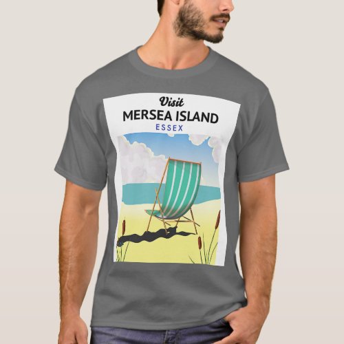 Mersia Island EsSeaside travel poster T_Shirt