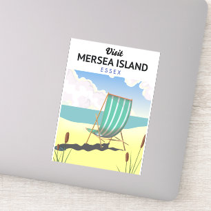 Mersia island Essex travel poster Sticker