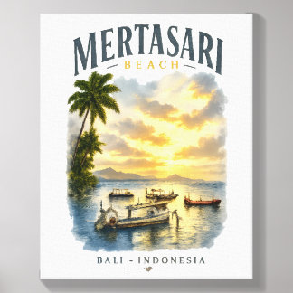 Mertasari Beach Bali Canvas Print Photo Tile