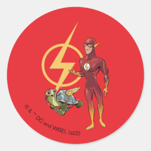 Merton & The Flash Classic Round Sticker