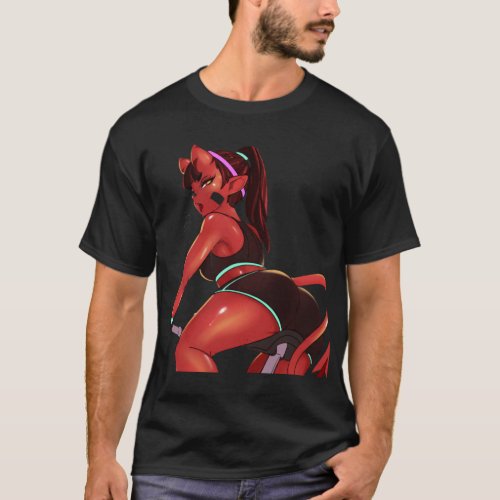 Meru The Succubus  Meru The Demon Girl Black Borde T_Shirt