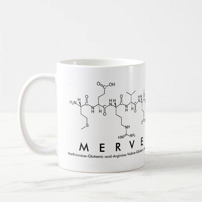 Merve peptide name mug (Left)
