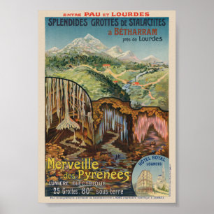 Merveille des Pyrénées France Vintage Poster 1903