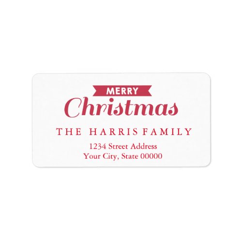 Mery Christmas Address Labels  Holidays