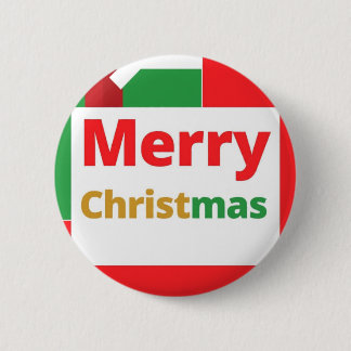 Mery christmas celebration design on button