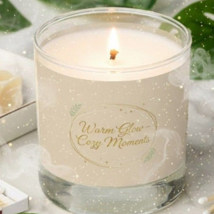 Mery Mist Elegant Gold Eucalyptus Frame Sea Salt Scented Candle