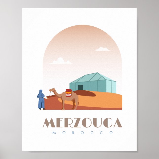 Merzouga city morocco Skyline Poster (Front)