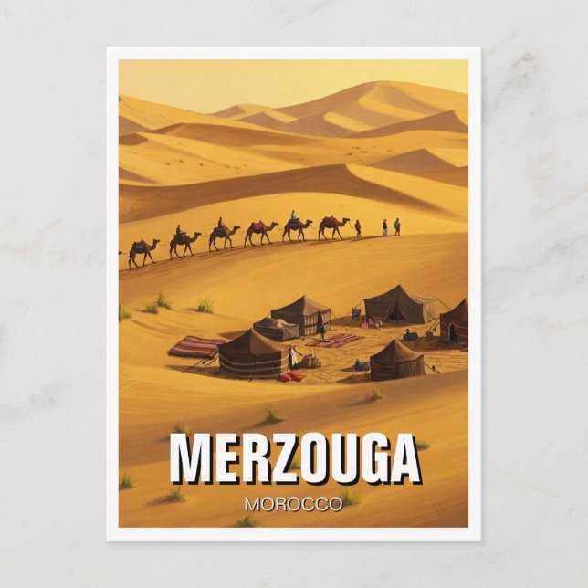 Merzouga Morocco Travel Postcard (Front)