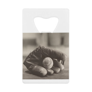 MES01BWD1 Ball in Mitt.tif Credit Card Bottle Opener