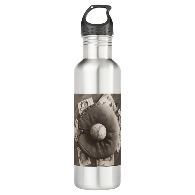 MES01BWD3 Baseball Cards.tif Stainless Steel Water Bottle (Front)