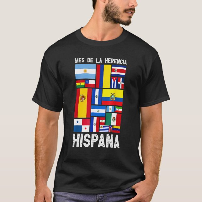 Mes Nacional De La Herencia Hispana Hispanic Herit T-Shirt (Front)