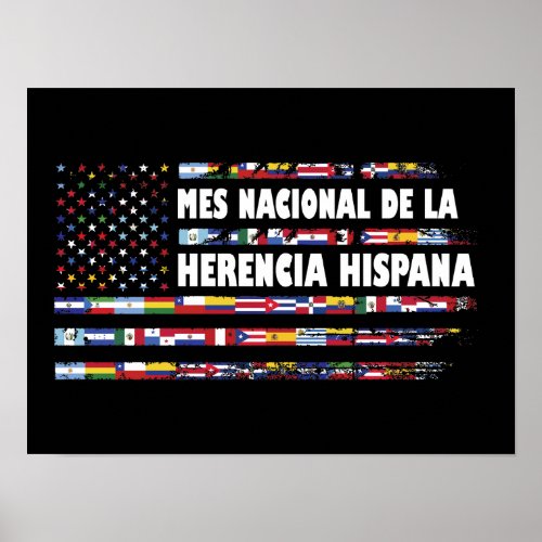 Mes Nacional De La Herencia Hispania Poster
