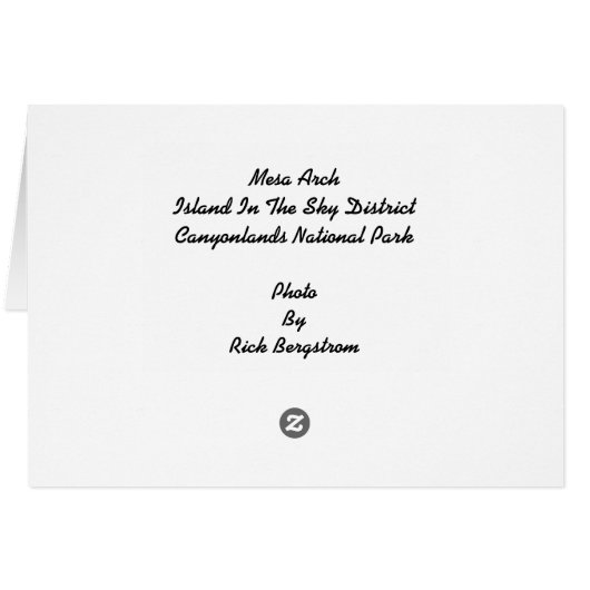 Mesa Arch (Back Horizontal)