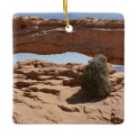 Mesa Arch and Tumbleweed at Canyonlands Ceramic Ornament
