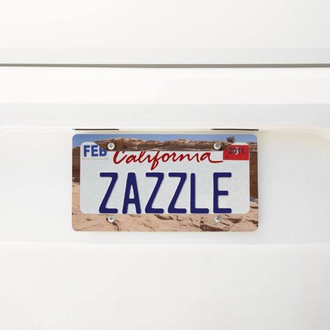 Mesa Arch and Tumbleweed at Canyonlands License Plate Frame (On Car)