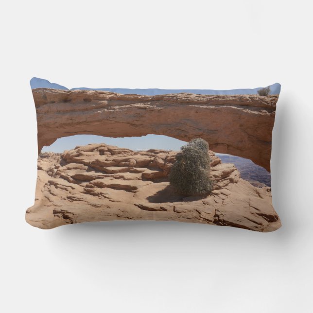 Mesa Arch and Tumbleweed at Canyonlands Lumbar Pillow (Front)
