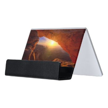 Mesa Arch  Canyonlands National Park Desk Business Card Holder by usdeserts at Zazzle