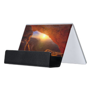 Mesa Arch, Canyonlands National Park Desk Business Card Holder