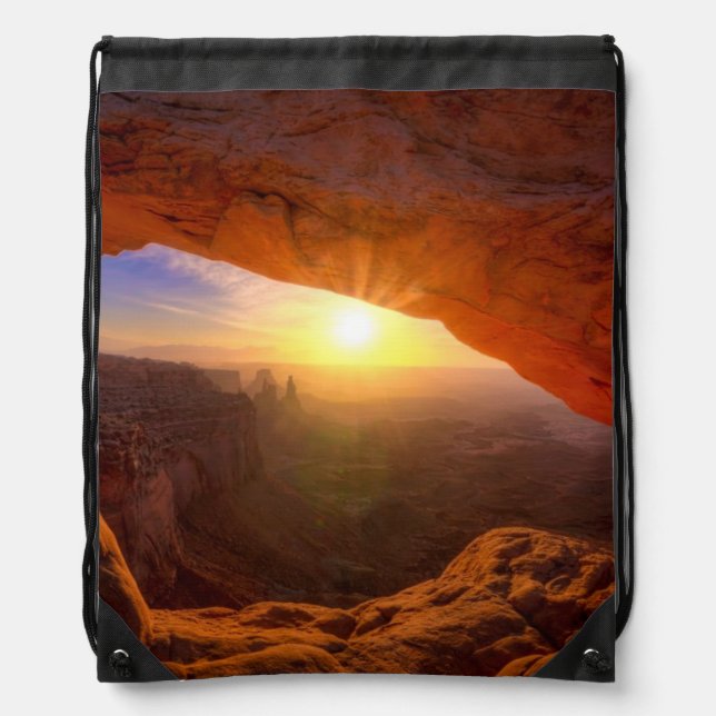 Mesa Arch, Canyonlands National Park Drawstring Bag (Front)