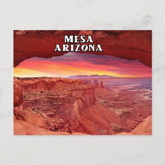 Mesa Arizona Postcard For Souvenir Traveling (Front)
