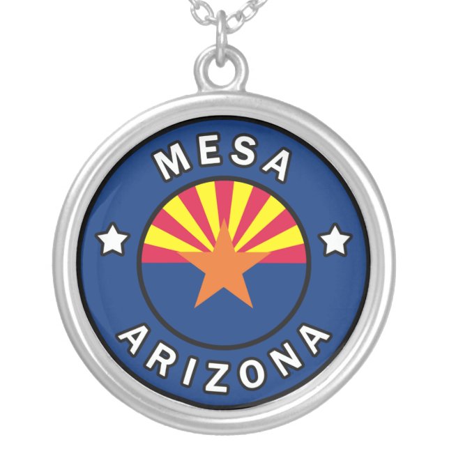 Mesa Arizona Silver Plated Necklace (Front)