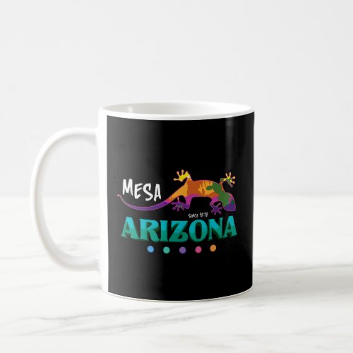 Mesa Arizona USA Desert Gecko Lizard Art Vacation  Coffee Mug