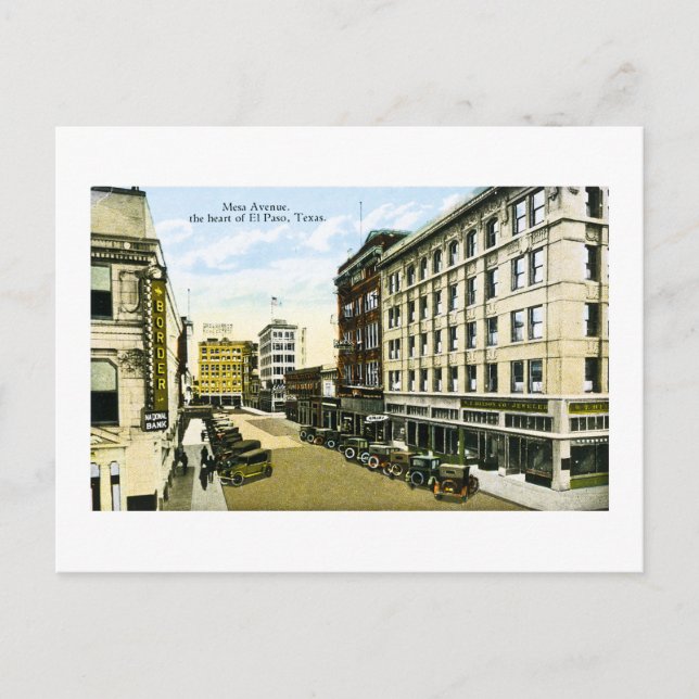 Mesa Avenue, El Paso, Texas Postcard (Front)