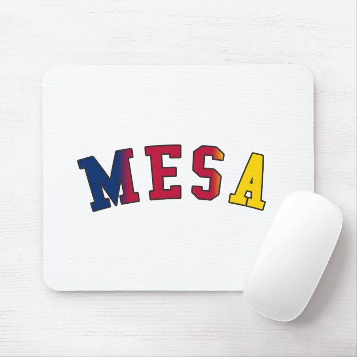 Mesa in Arizona State Flag Colors Mouse Pad