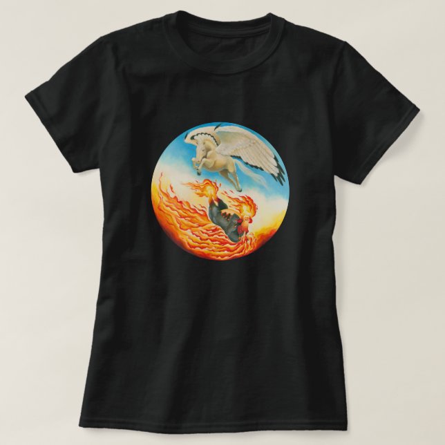 Mesa Pegasus and Nightmare Yin Yang T-Shirt (Design Front)