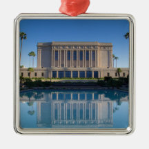 Mesa temple reflecting in a blue pool