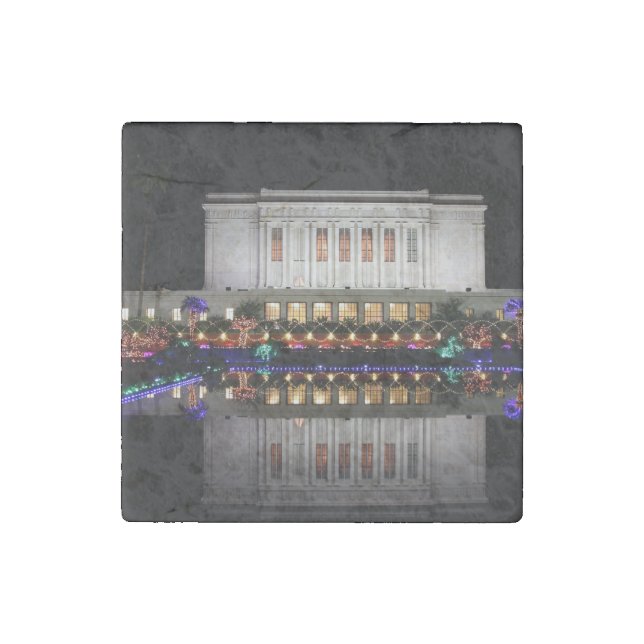 Mesa Temple reflection Stone Magnet (Front)