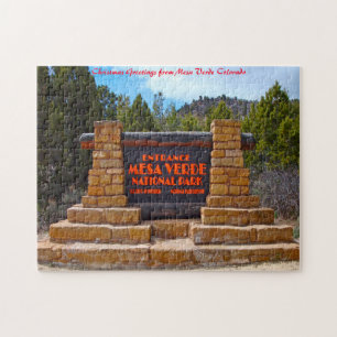 Mesa Verde Colorado. Christmas Greetings Jigsaw Puzzle