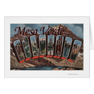 Mesa Verde, Colorado - Large Letter Scenes Cards