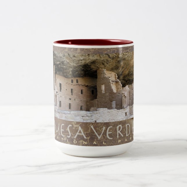 MESA VERDE NAT’L PARK-Colorado-Cliff Dwellings- Two-Tone Coffee Mug (Center)